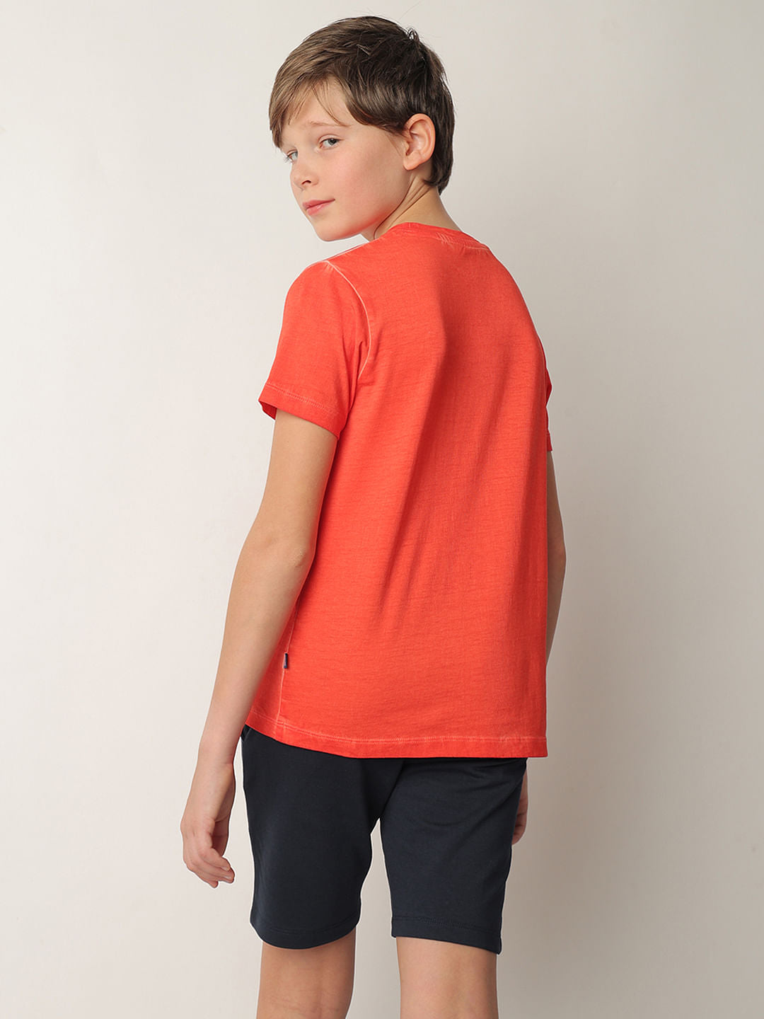 Boys Red Logo Print T-shirt