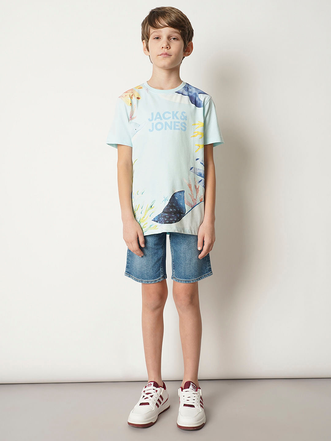 Boys Blue Underwater Print T-shirt