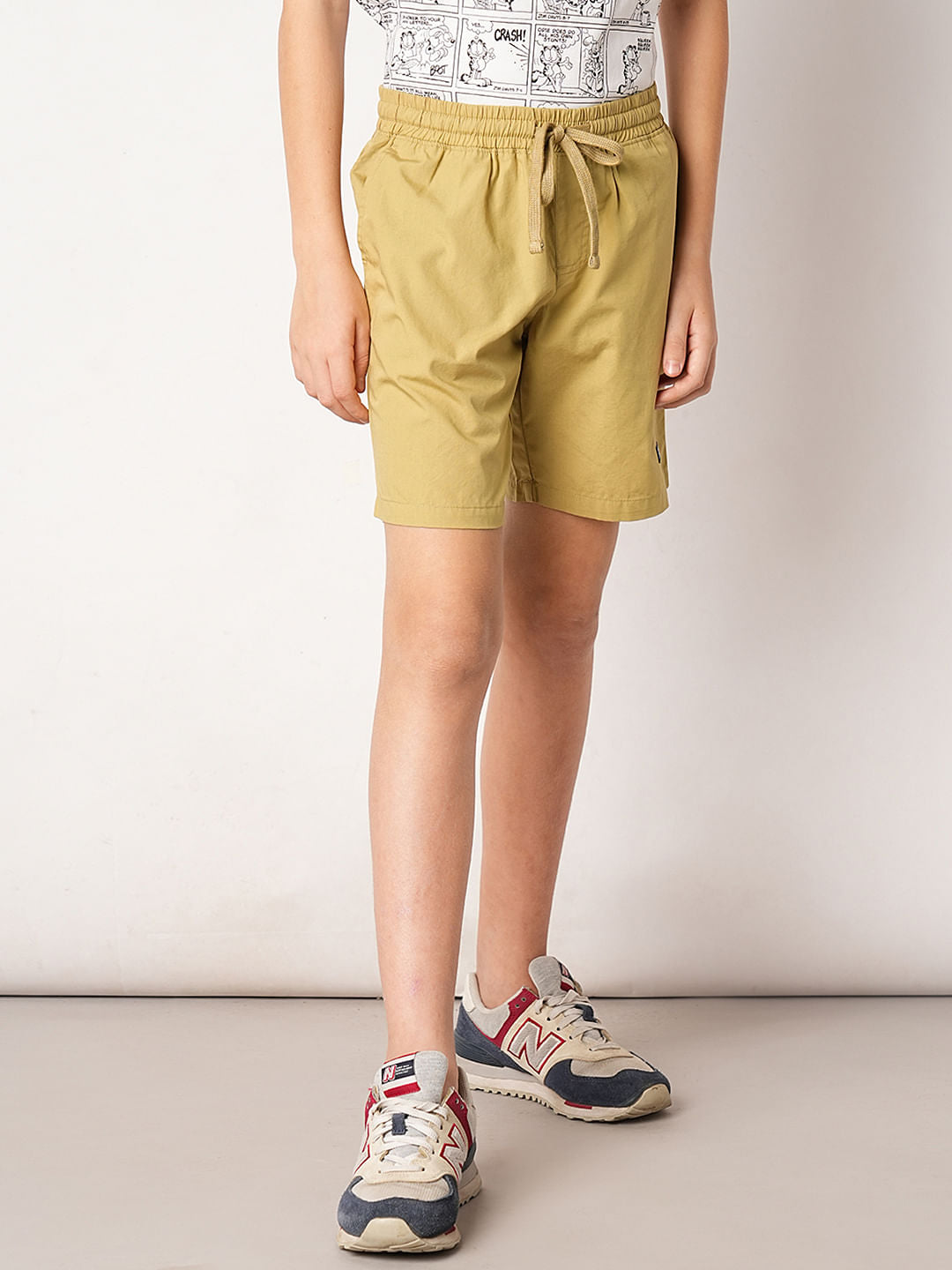 Green Cotton Shorts