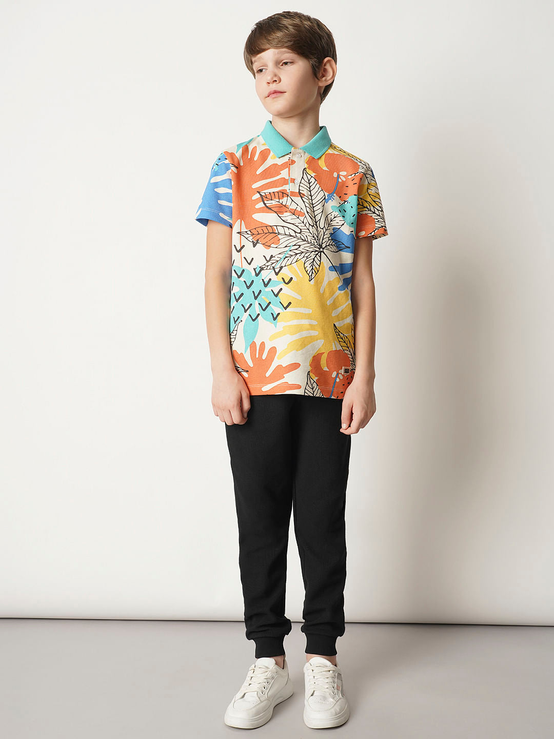 Boys Black Cotton Sweatpants