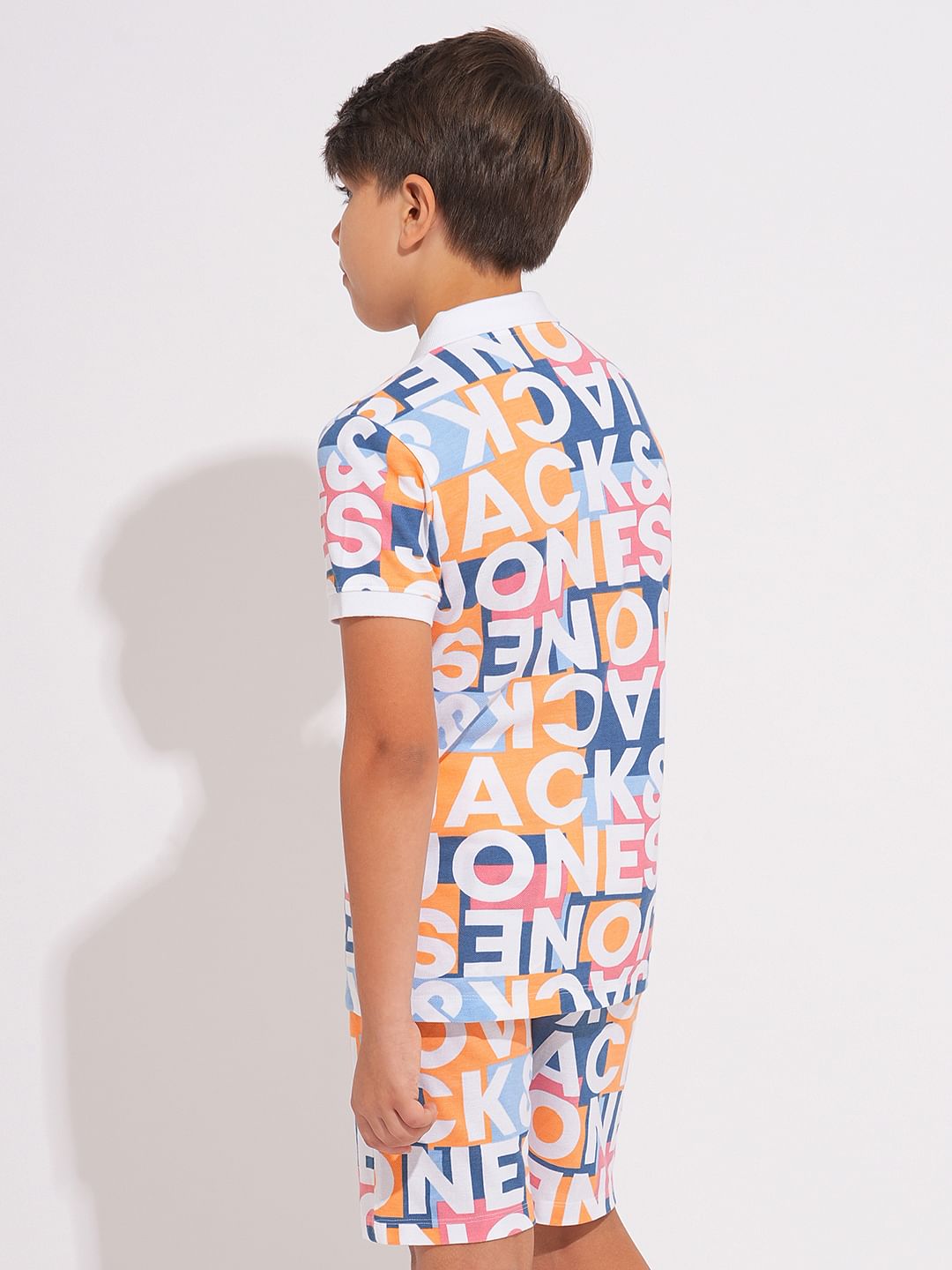 Boys Multi-Colour Printed Co-ord Set Polo