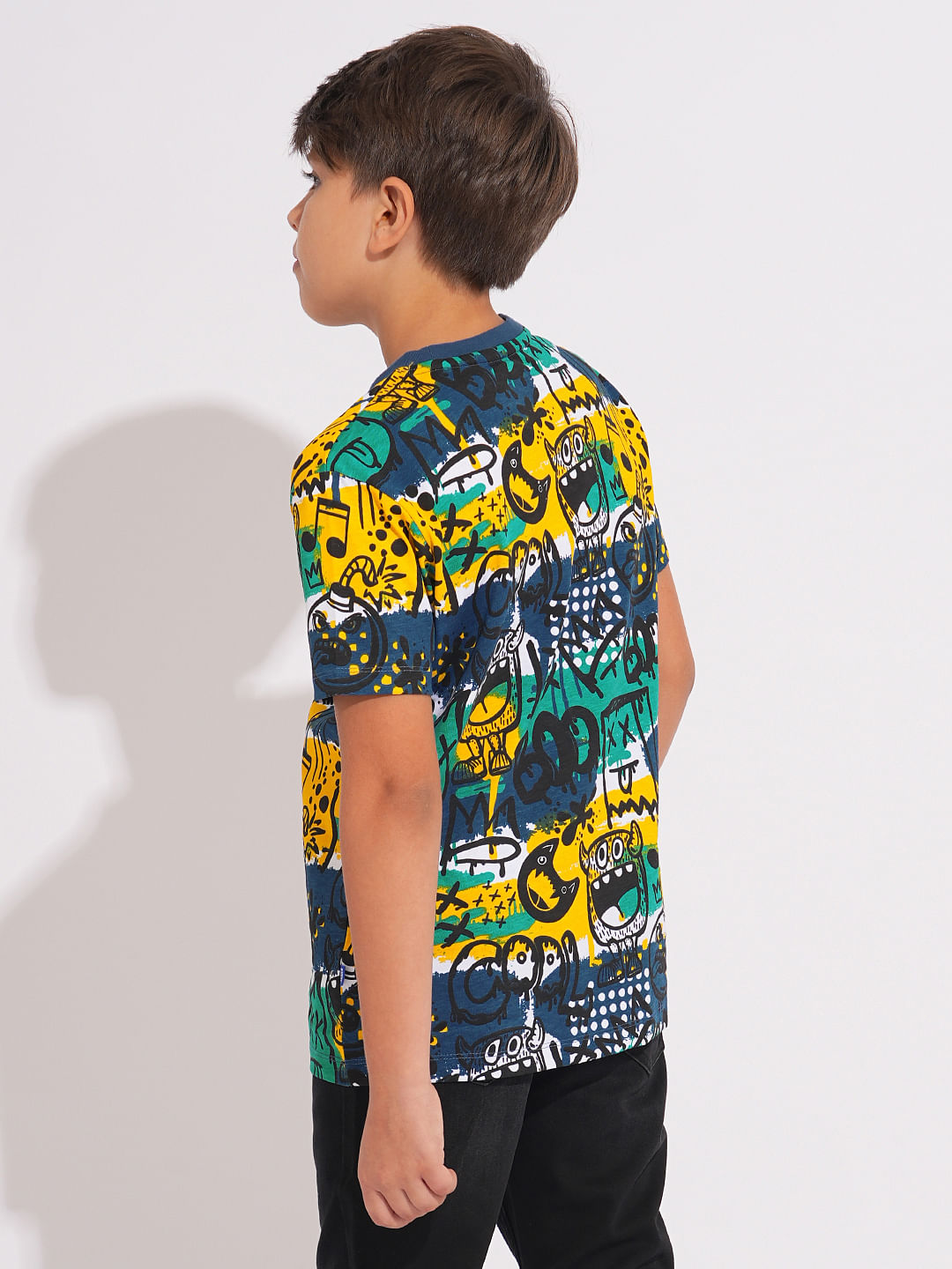 Boys Green Monster Art Print T-shirt