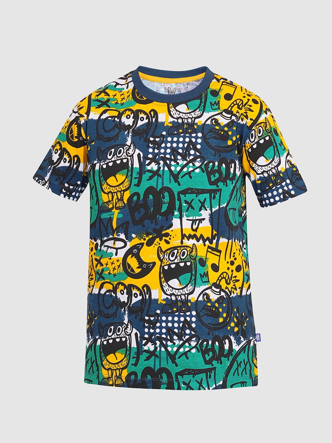 Boys Green Monster Art Print T-shirt