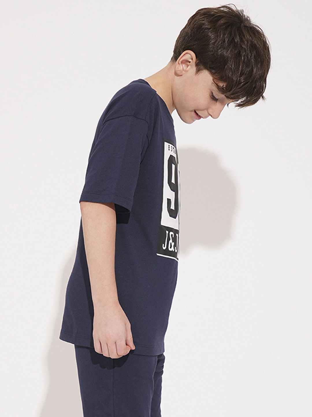 Boys Blue Printed Co-ord Set T-shirt