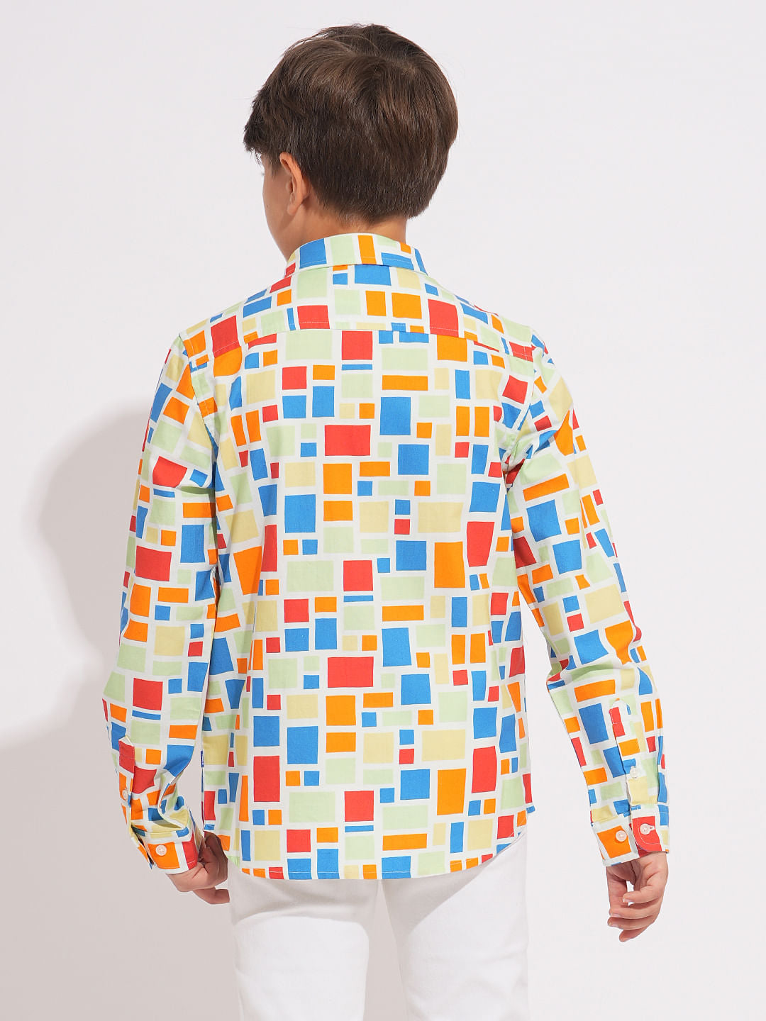 Boys Multi-Colour Check Print Shirt