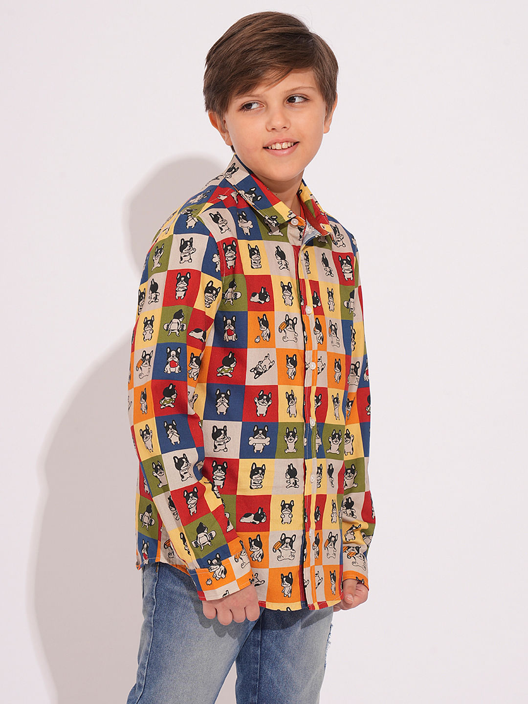 Multi-Colour Doggo Print Shirt