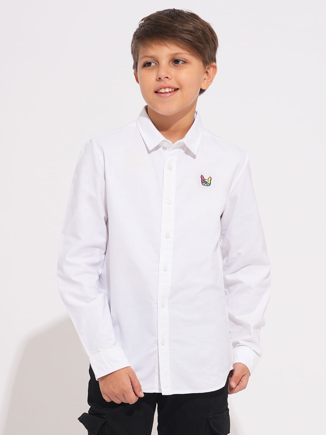 Boys White Oxford Cotton Shirt