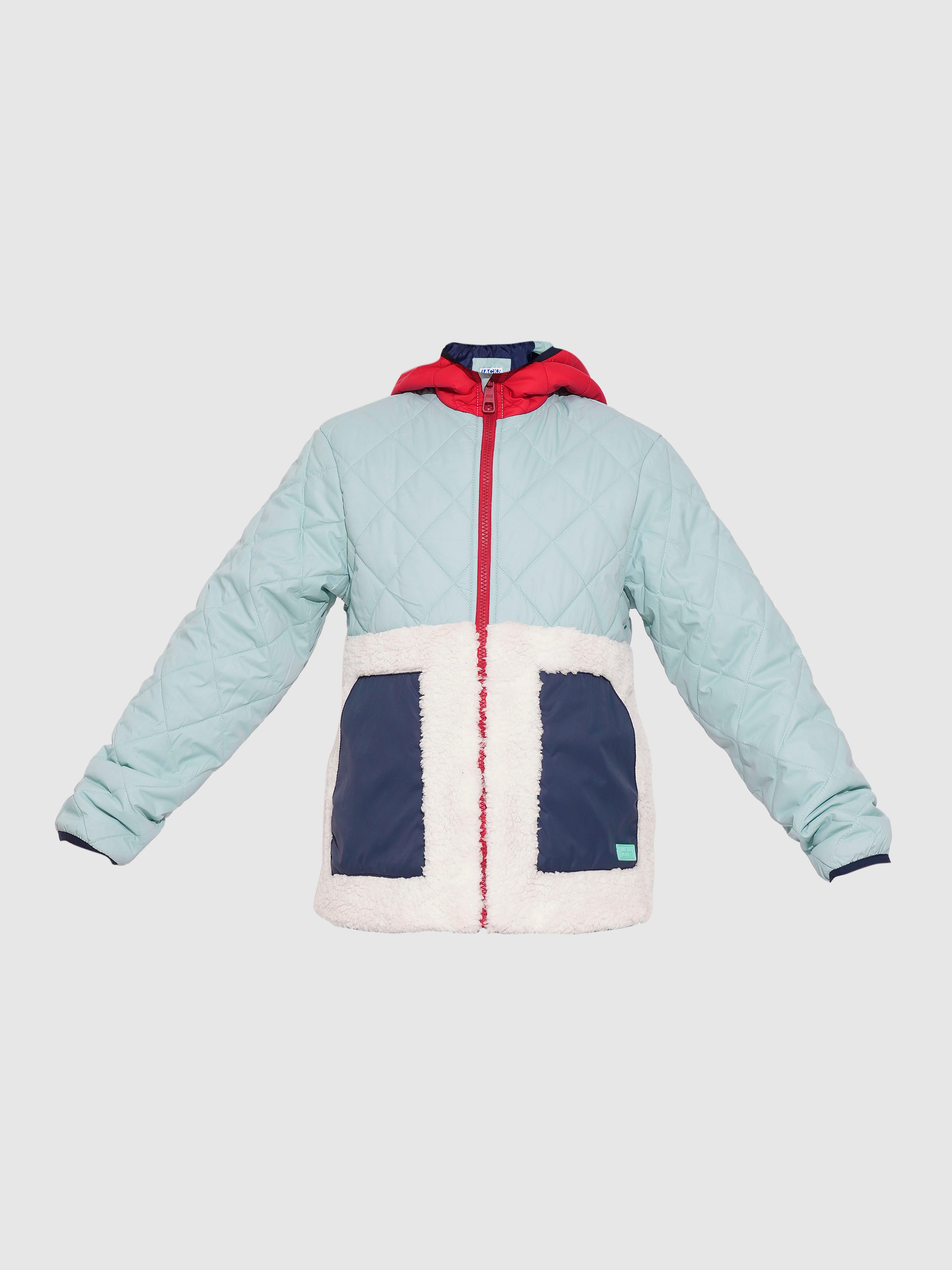 Boys Blue Hooded Puffer Jacket