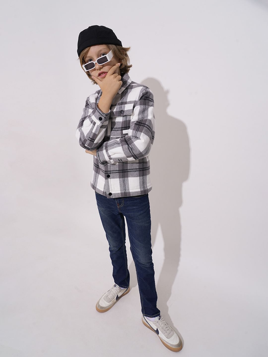 Boys Grey Lumberjack Jacket