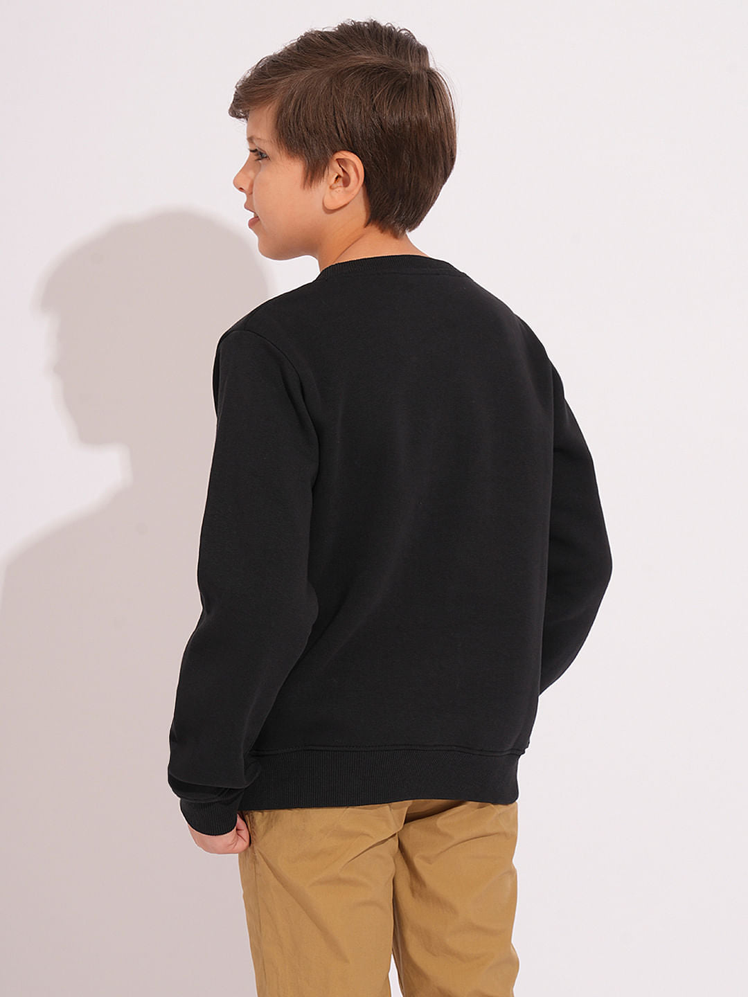 Boys Black Logo Print Sweatshirt