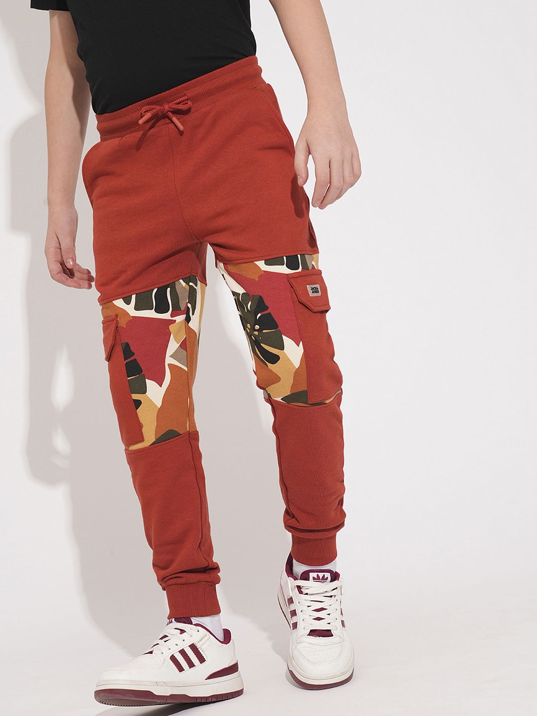 Boys Brown Camo Print Co-ord Set Sweatpants