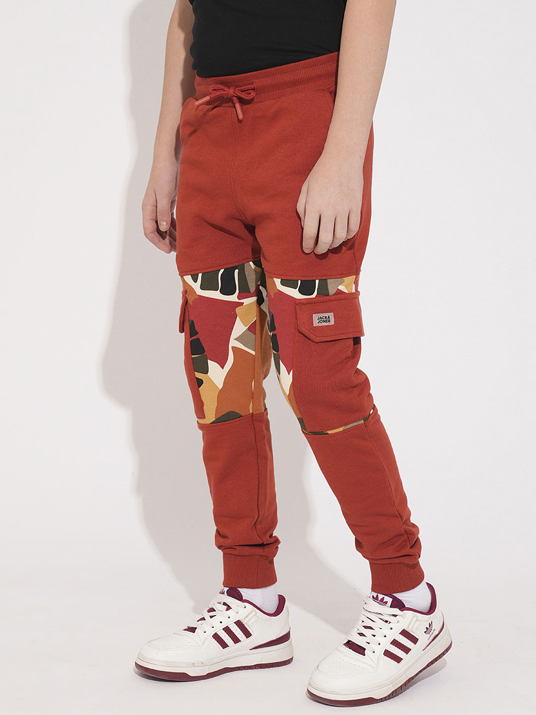 Boys Brown Camo Print Co-ord Set Sweatpants
