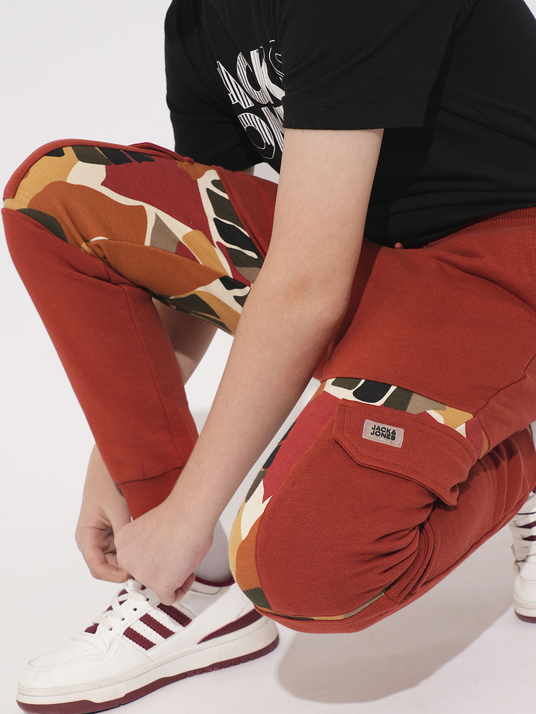 Boys Brown Camo Print Co-ord Set Sweatpants