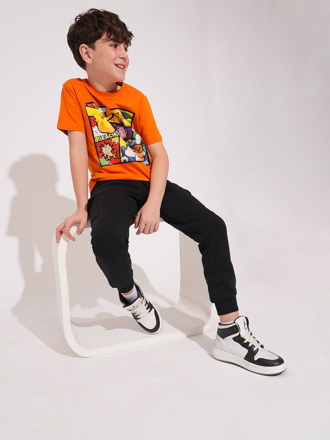 Boys Black Jogger Sweatpants