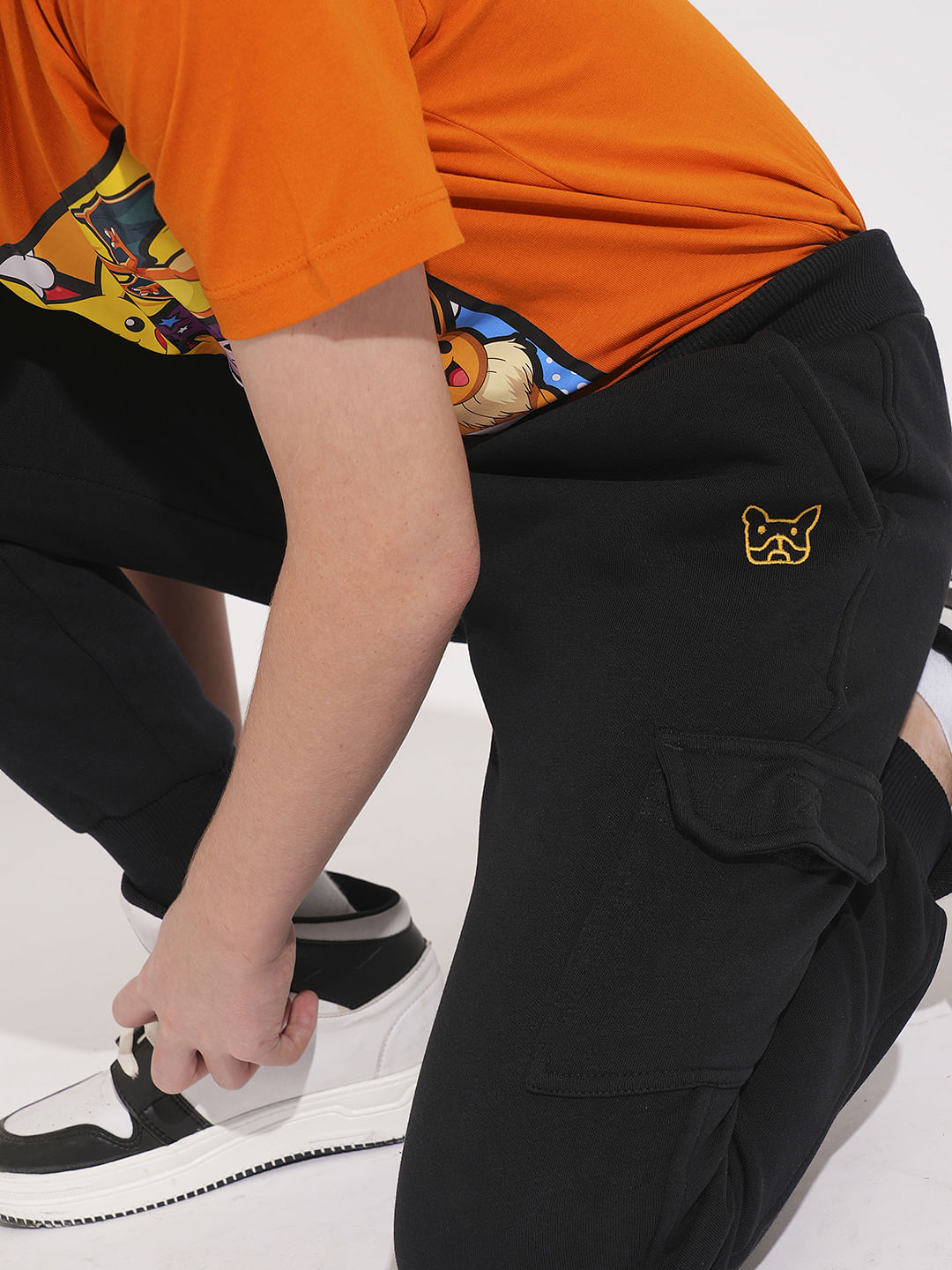 Boys Black Jogger Sweatpants