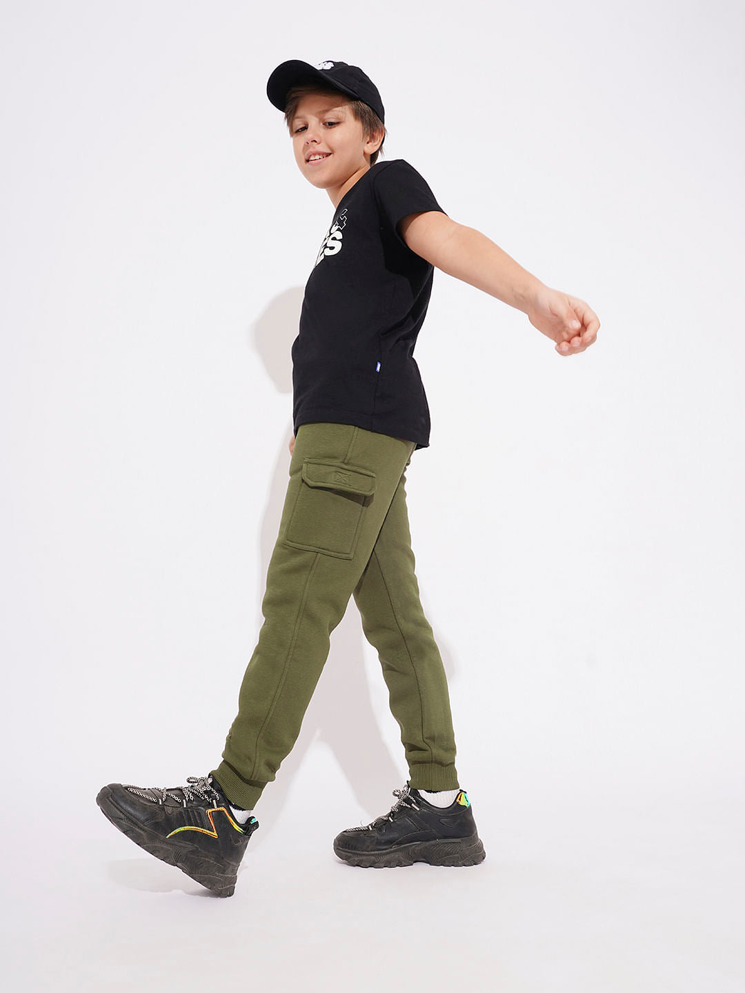 Boys Olive Jogger Sweatpants