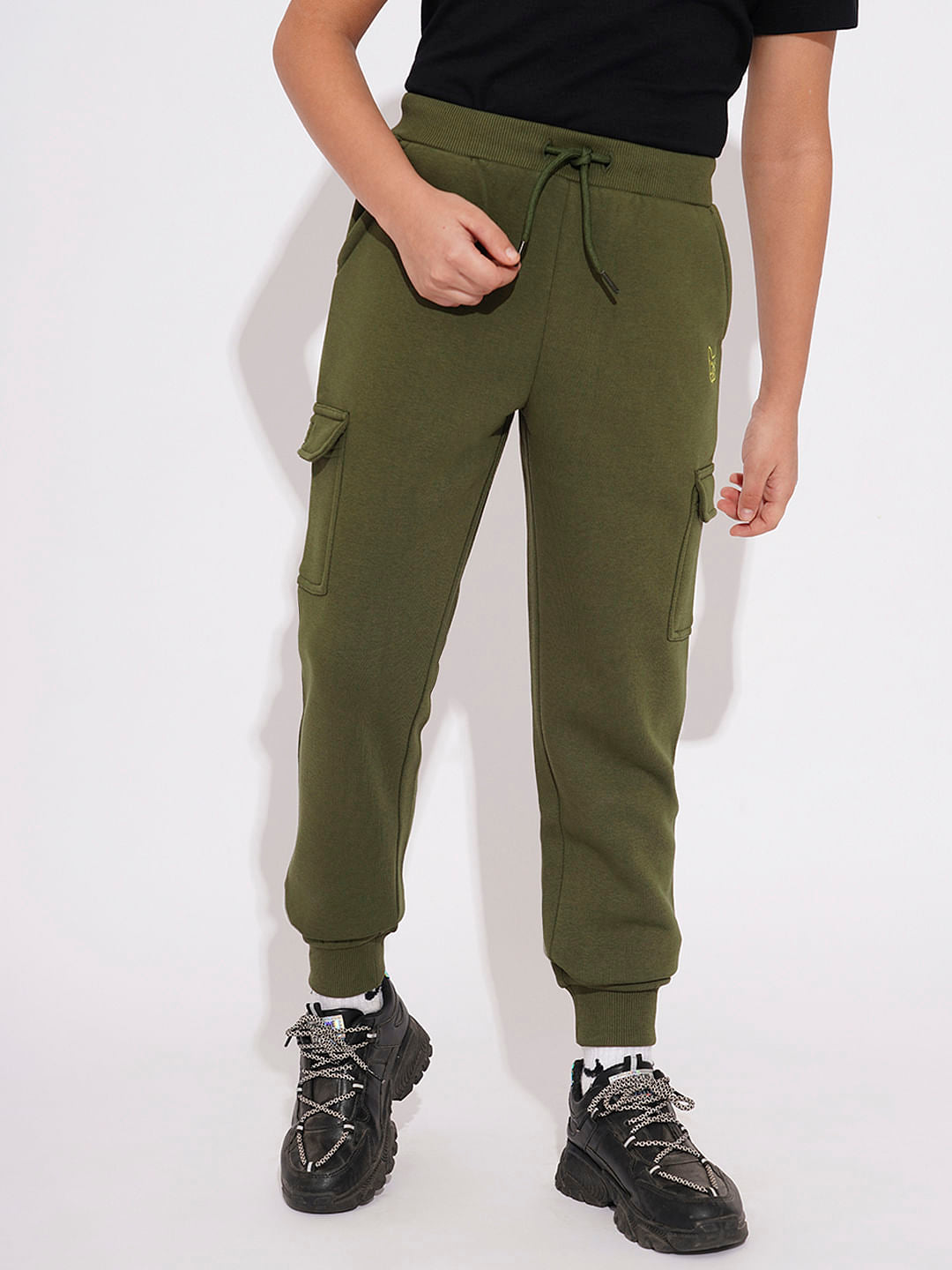 Boys Olive Jogger Sweatpants