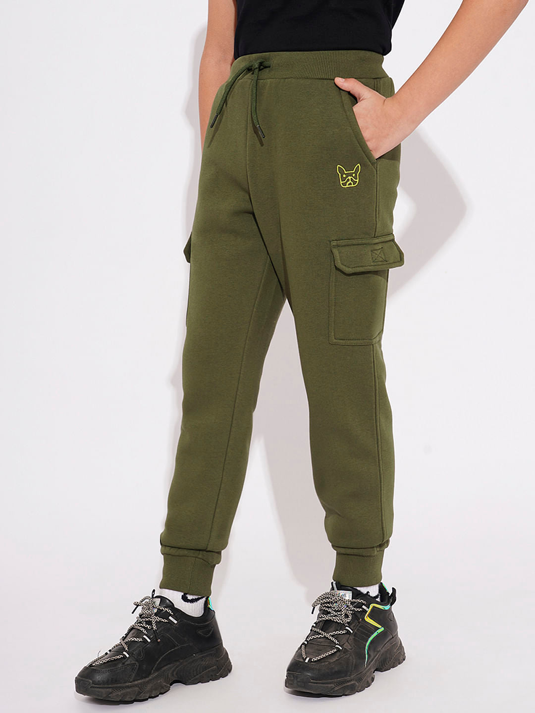 Boys Olive Jogger Sweatpants