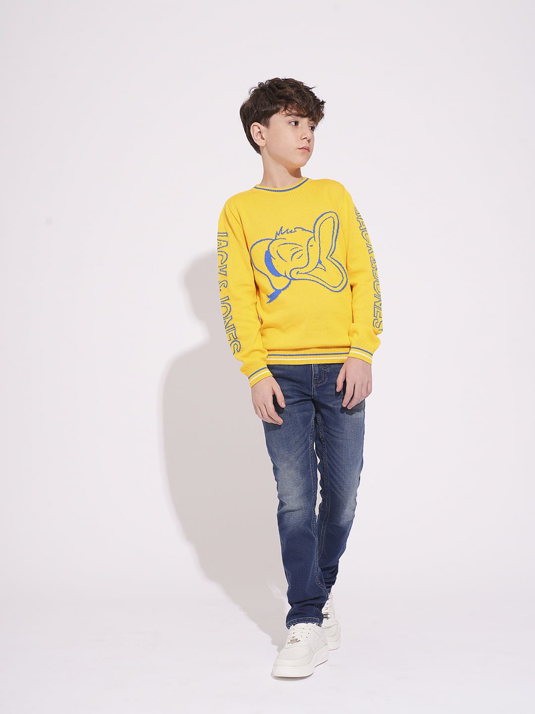 DONALD DUCK Yellow Printed Pullover