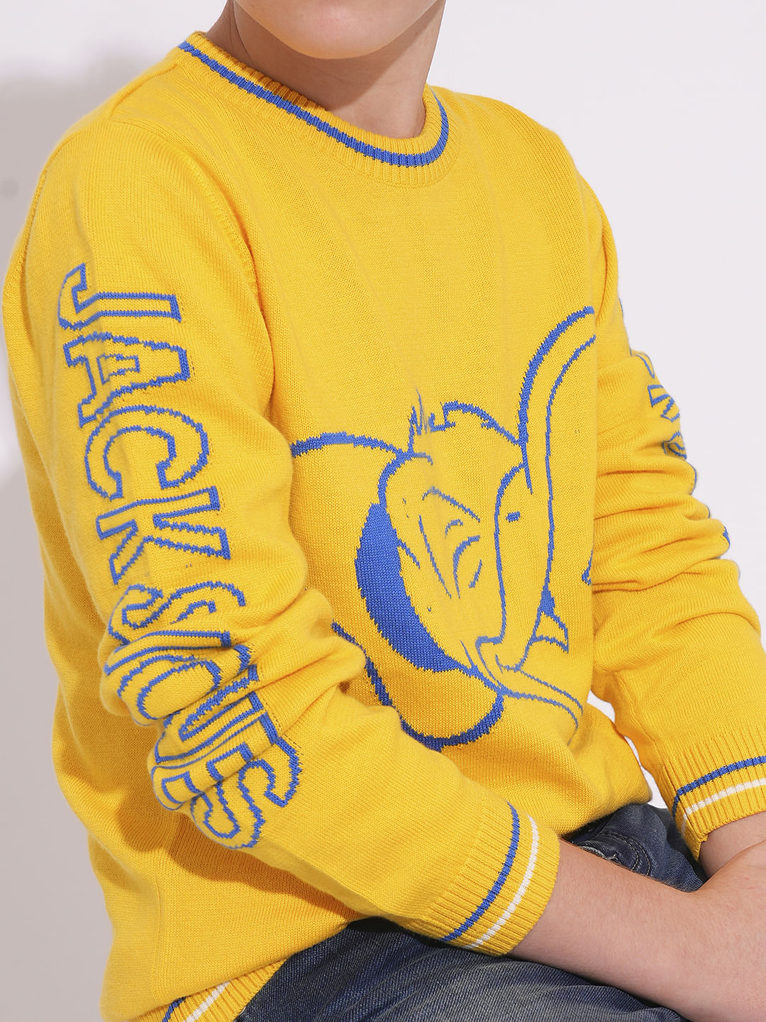 DONALD DUCK Yellow Printed Pullover