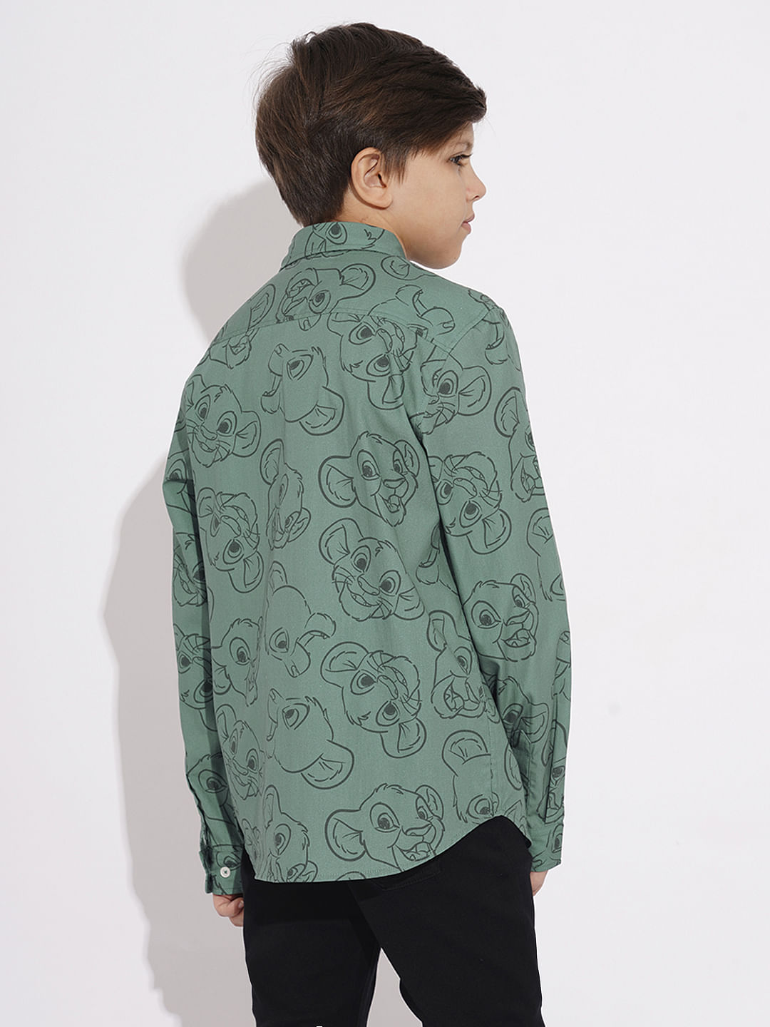 LION KING Green Printed Shirt