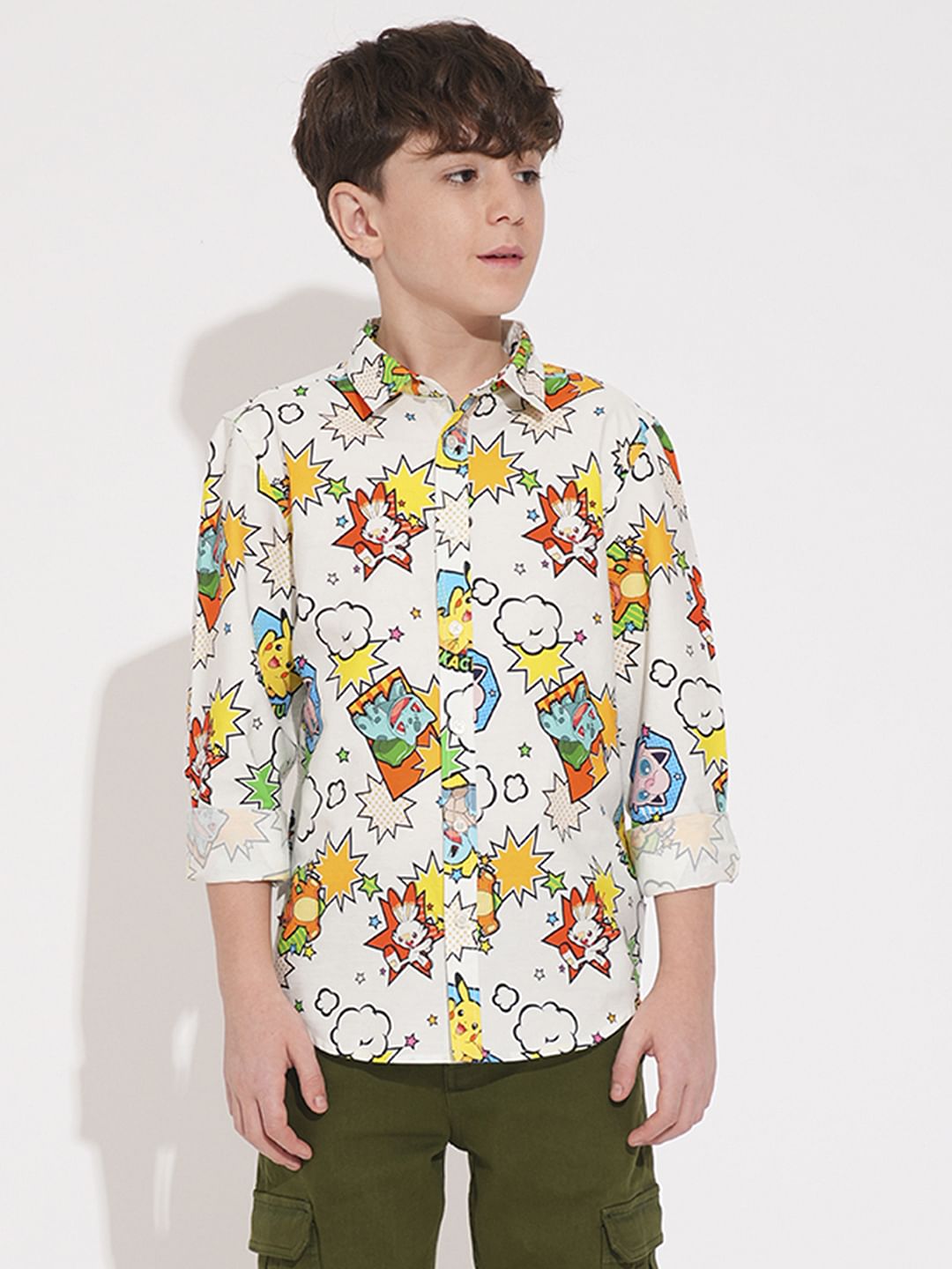 POKEMON Printed Cotton Shirt