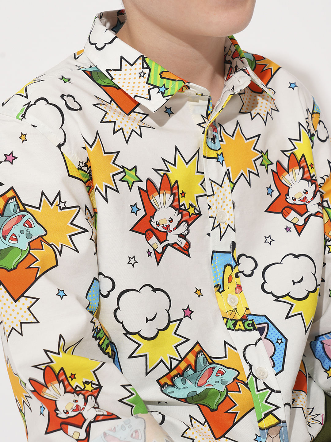 POKEMON Printed Cotton Shirt