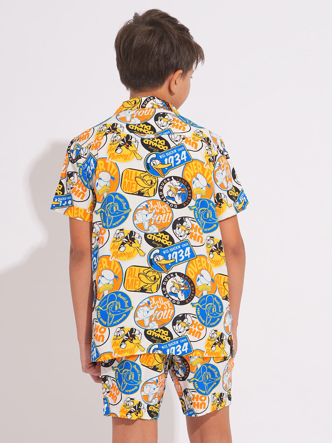 DONALD DUCK White Printed Co-ord Set Shirts