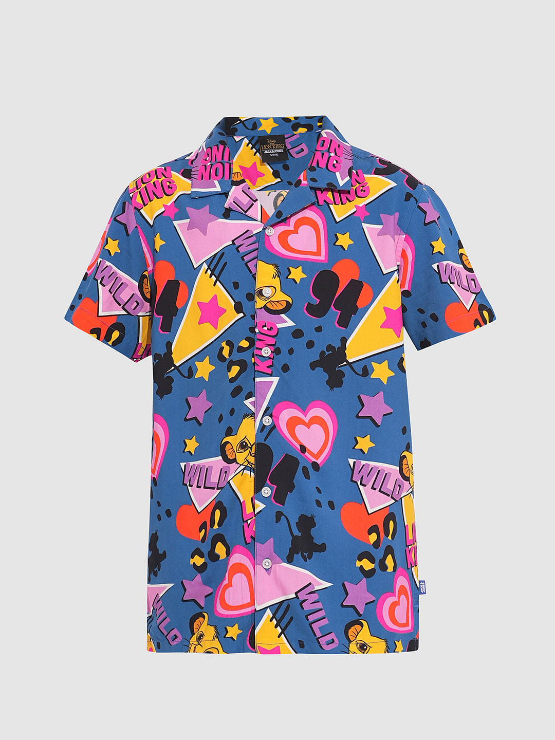 LION KING Blue Printed Co-ord Set Shirt