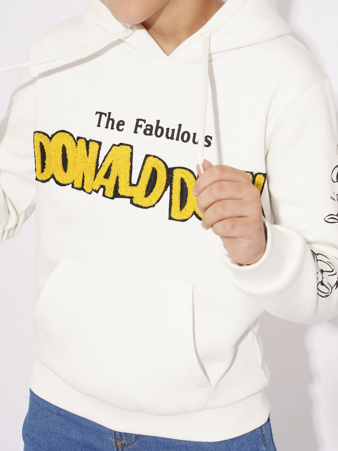 DONALD DUCK White Hooded Sweatshirt