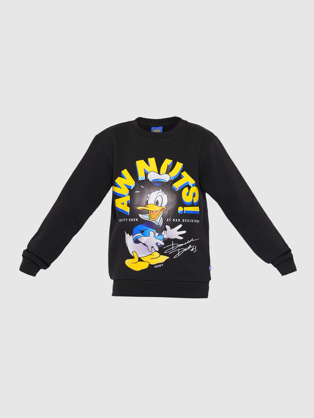 DONALD DUCK Black Printed Sweatshirt