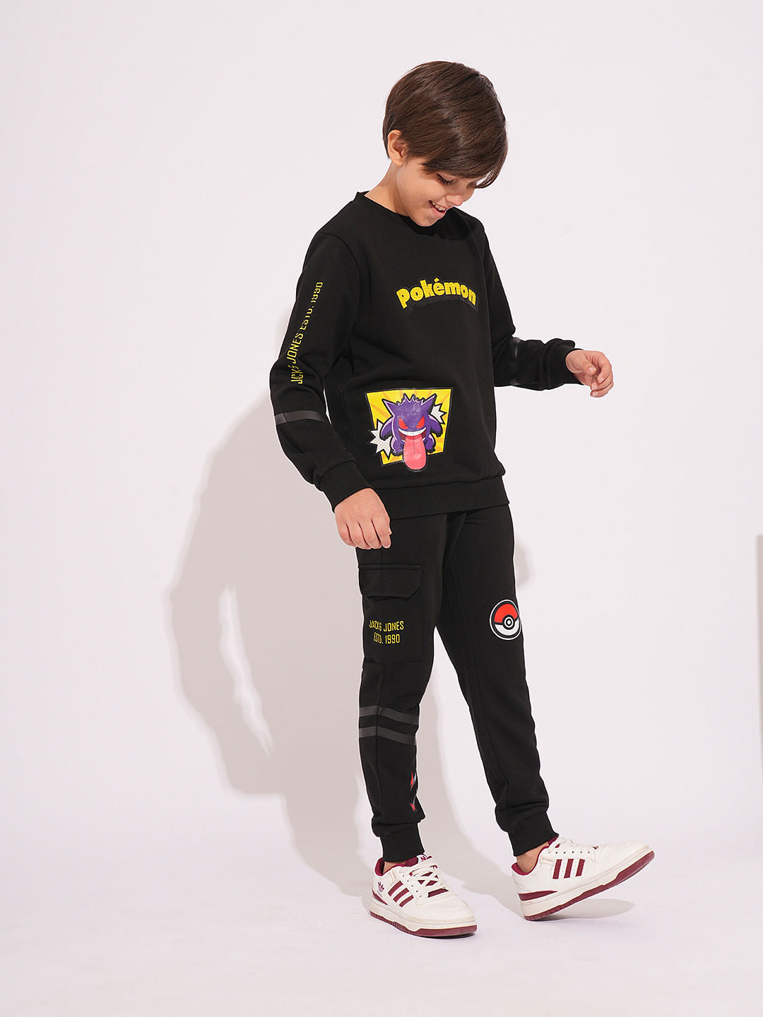 Pok mon Black Printed Sweatshirt