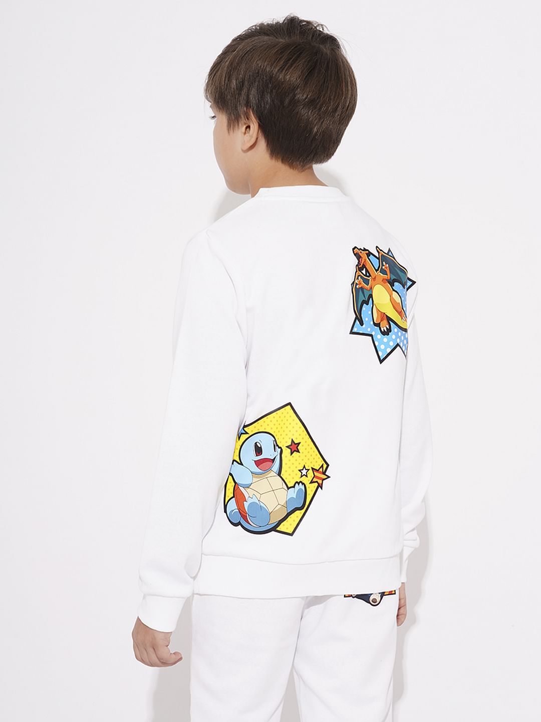 Pokemon White Printed Co-ord Set Sweatshirt
