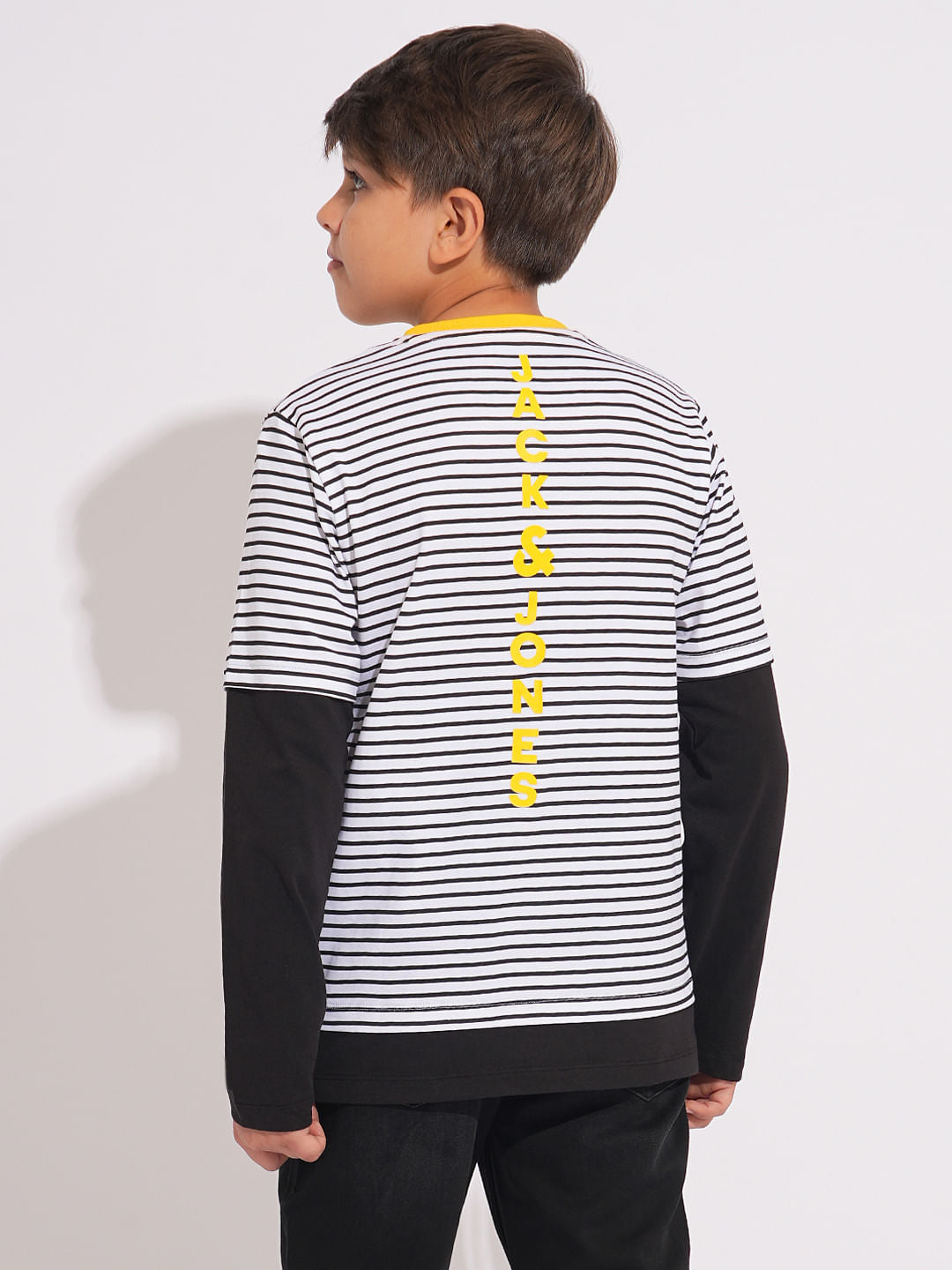 DONALD DUCK Black Striped T-shirt