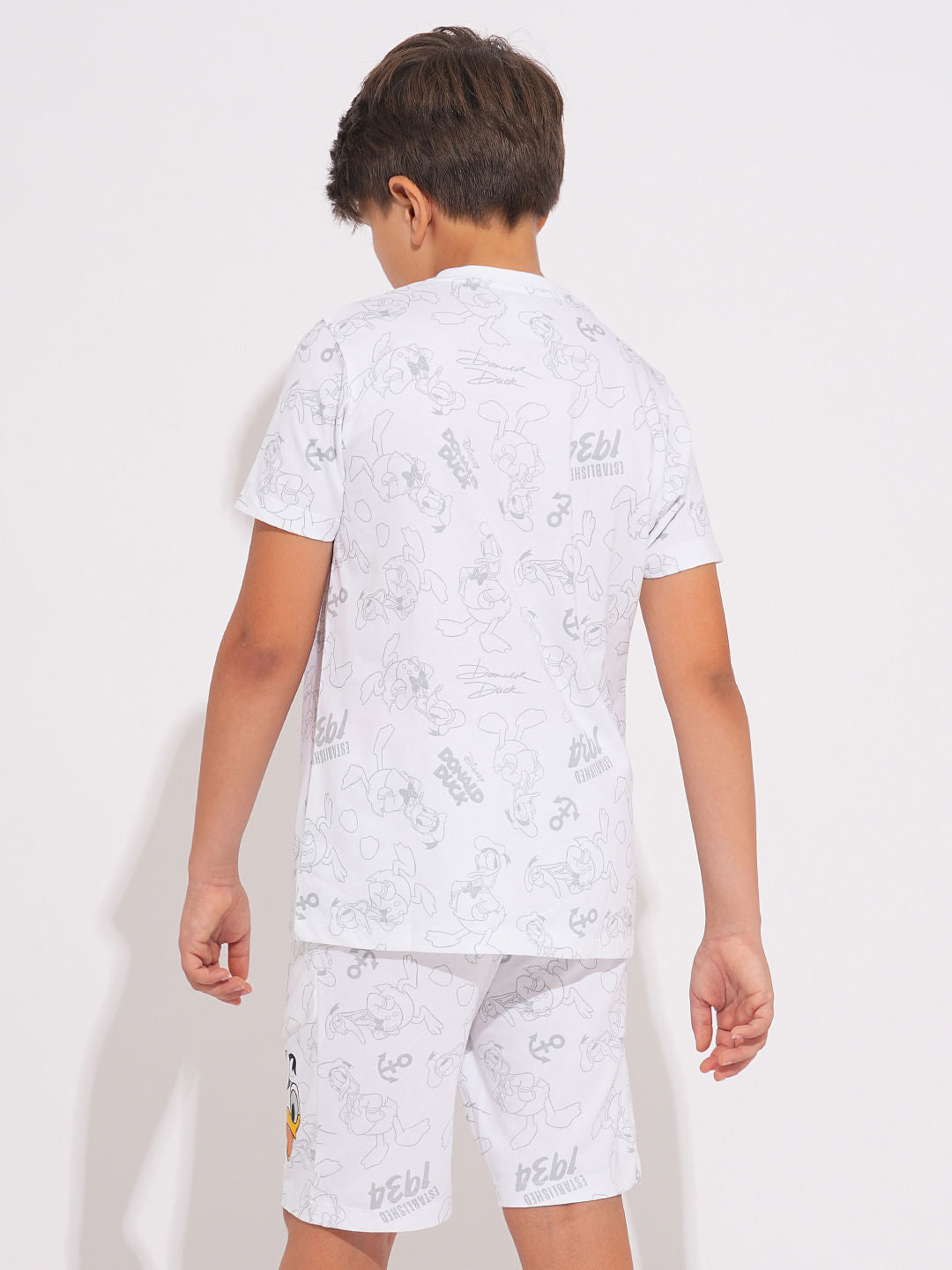 DONALD DUCK White Printed Co-ord Set T-shirt