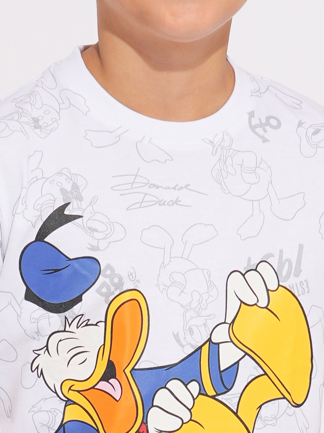 DONALD DUCK White Printed Co-ord Set T-shirt