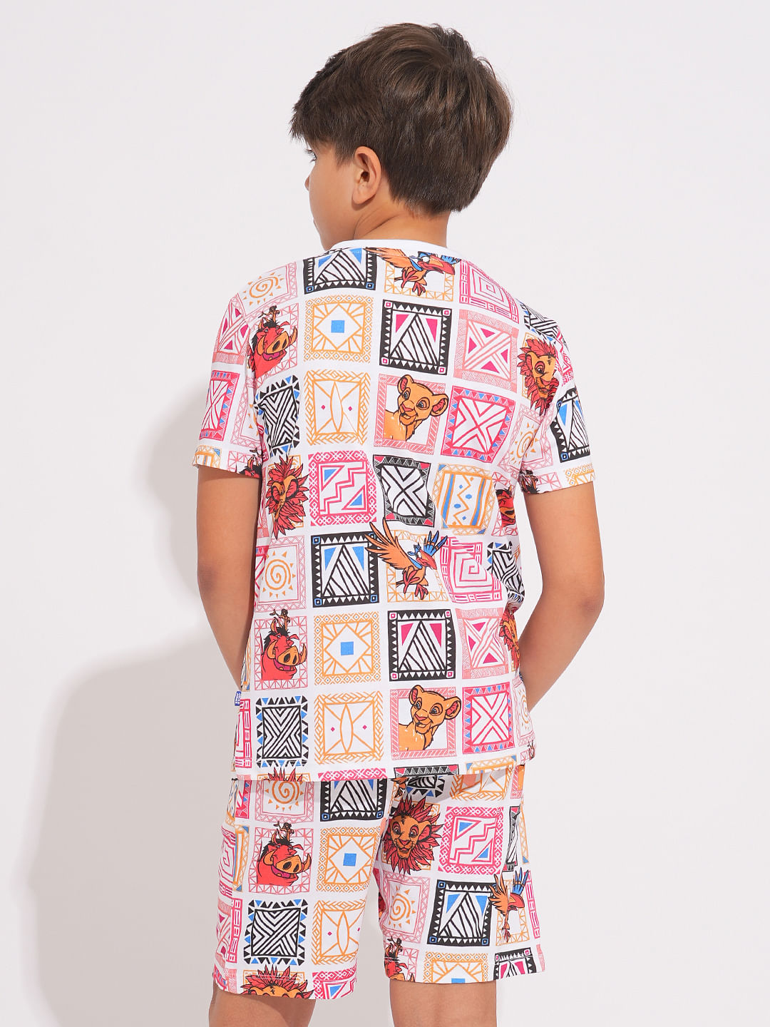 Mufasa & Friends White Printed Co-ord Set T-shirt