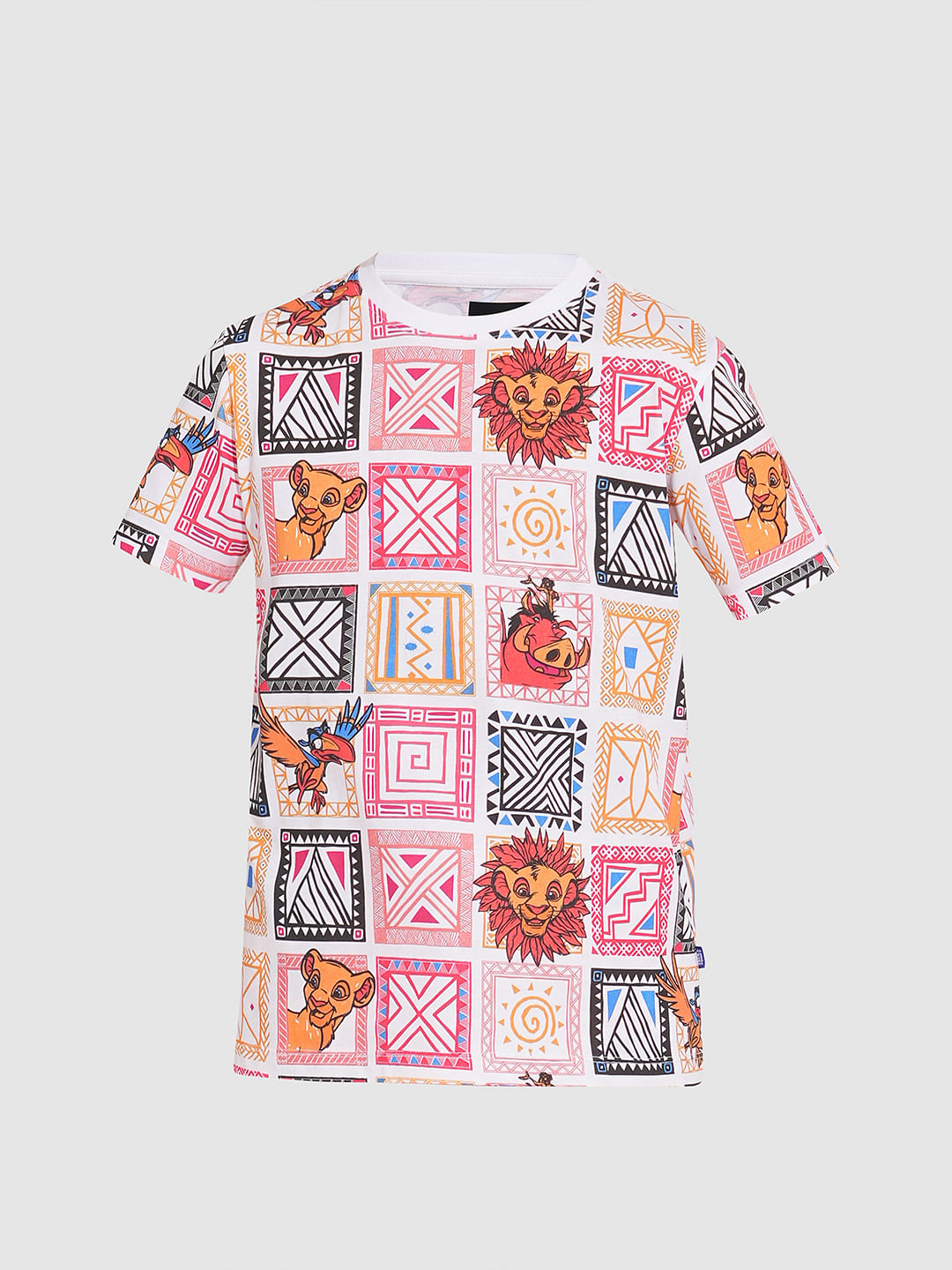 Mufasa & Friends White Printed Co-ord Set T-shirt