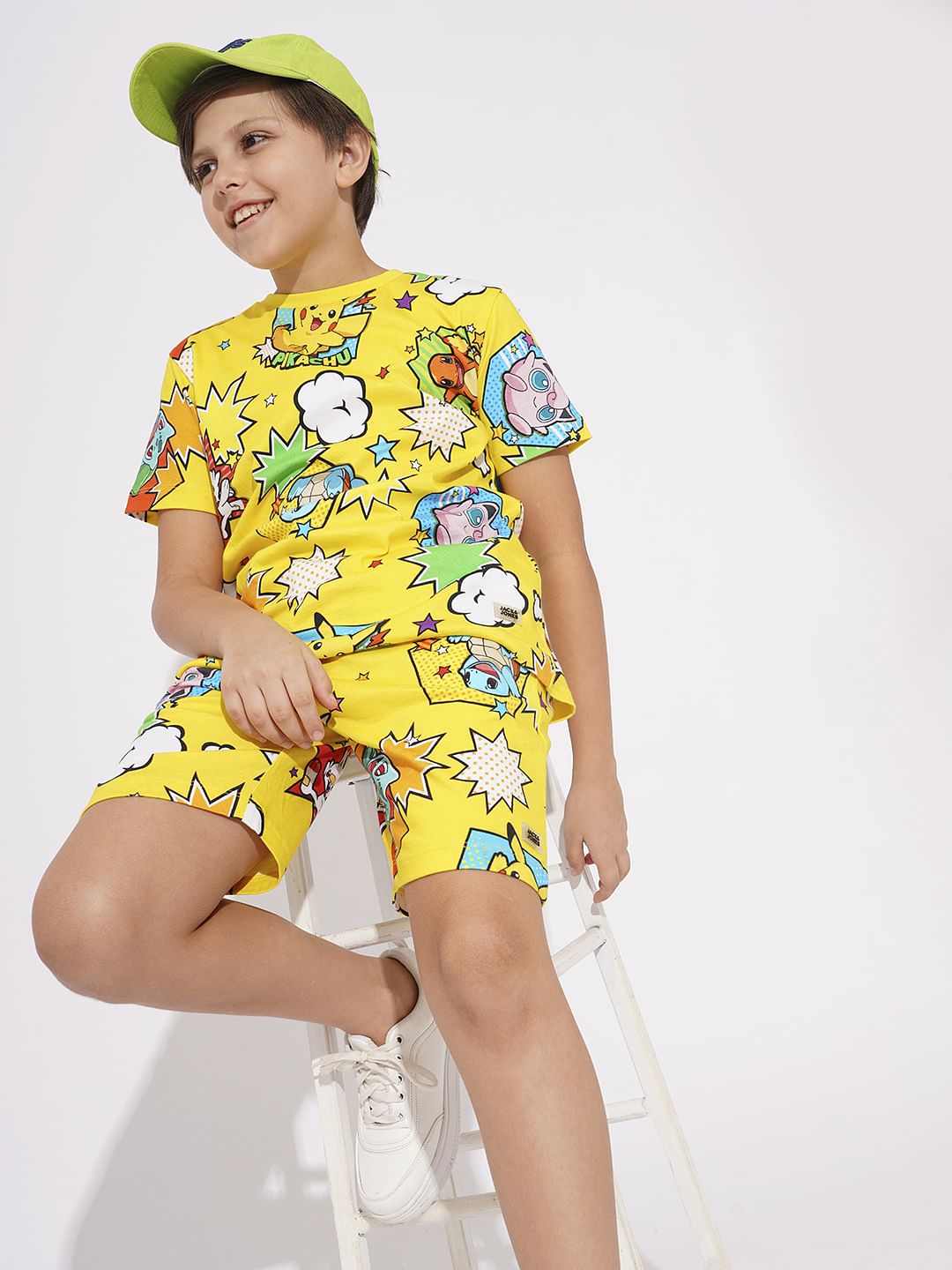Pokemon Yellow Printed Co-ord Set T-shirt
