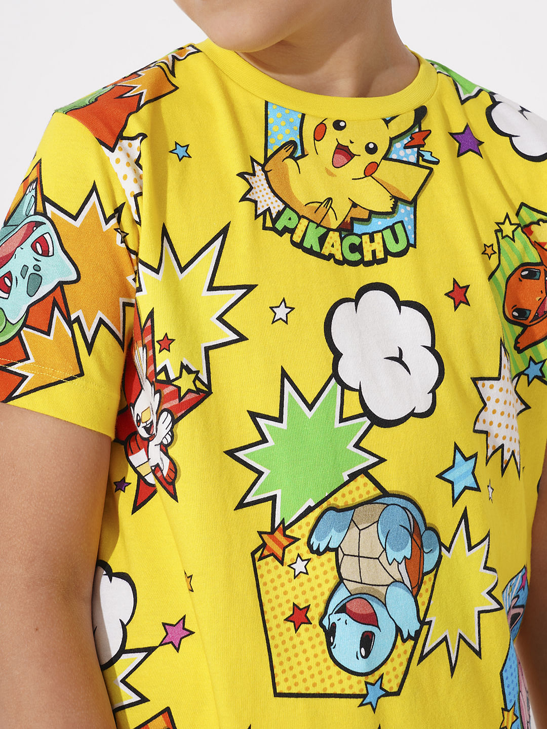 Pokemon Yellow Printed Co-ord Set T-shirt
