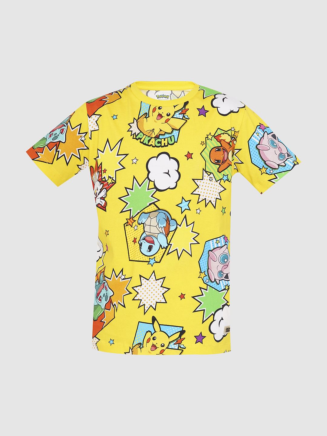 Pokemon Yellow Printed Co-ord Set T-shirt