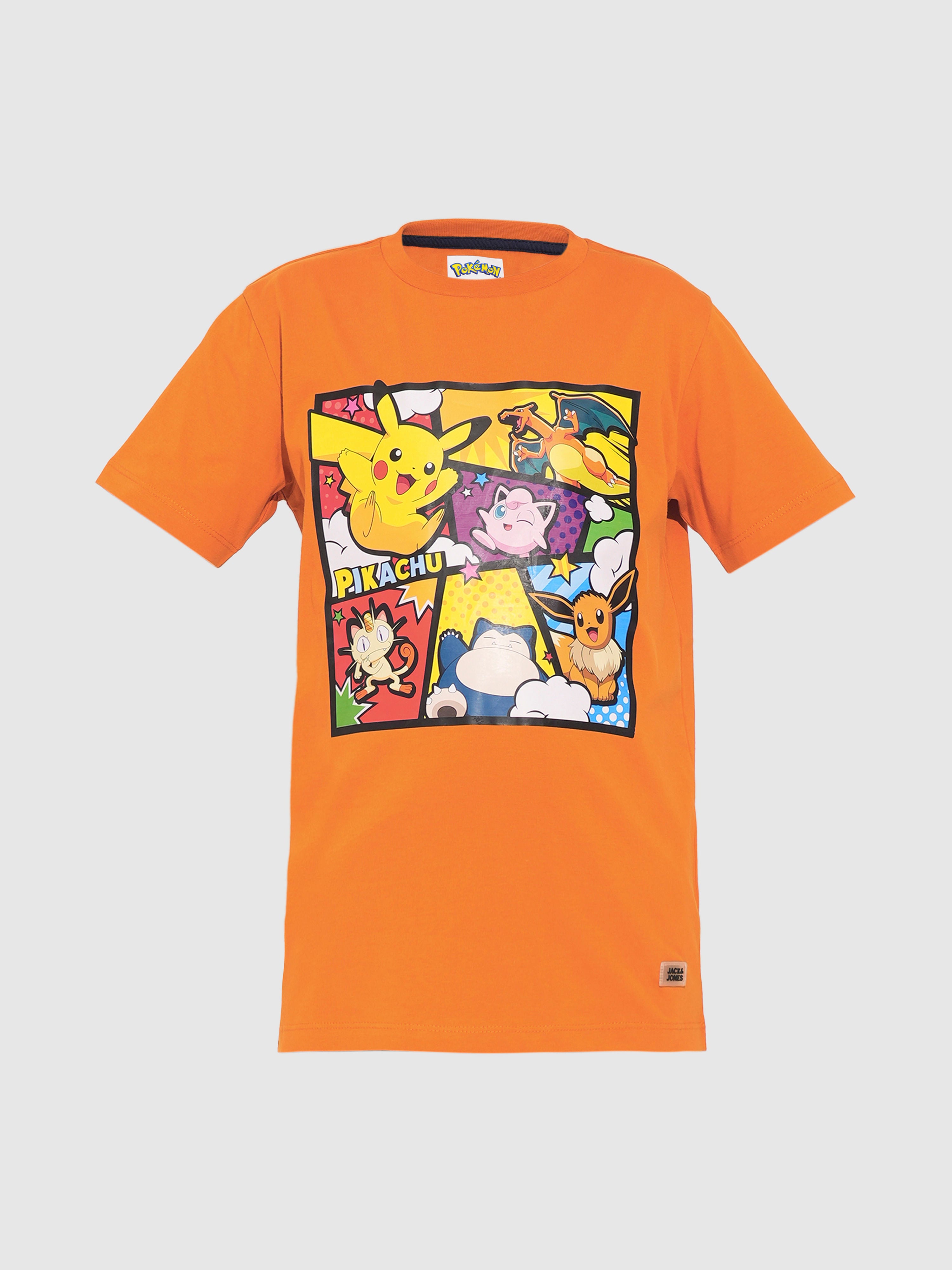 PIKACHU Orange Printed T-Shirt