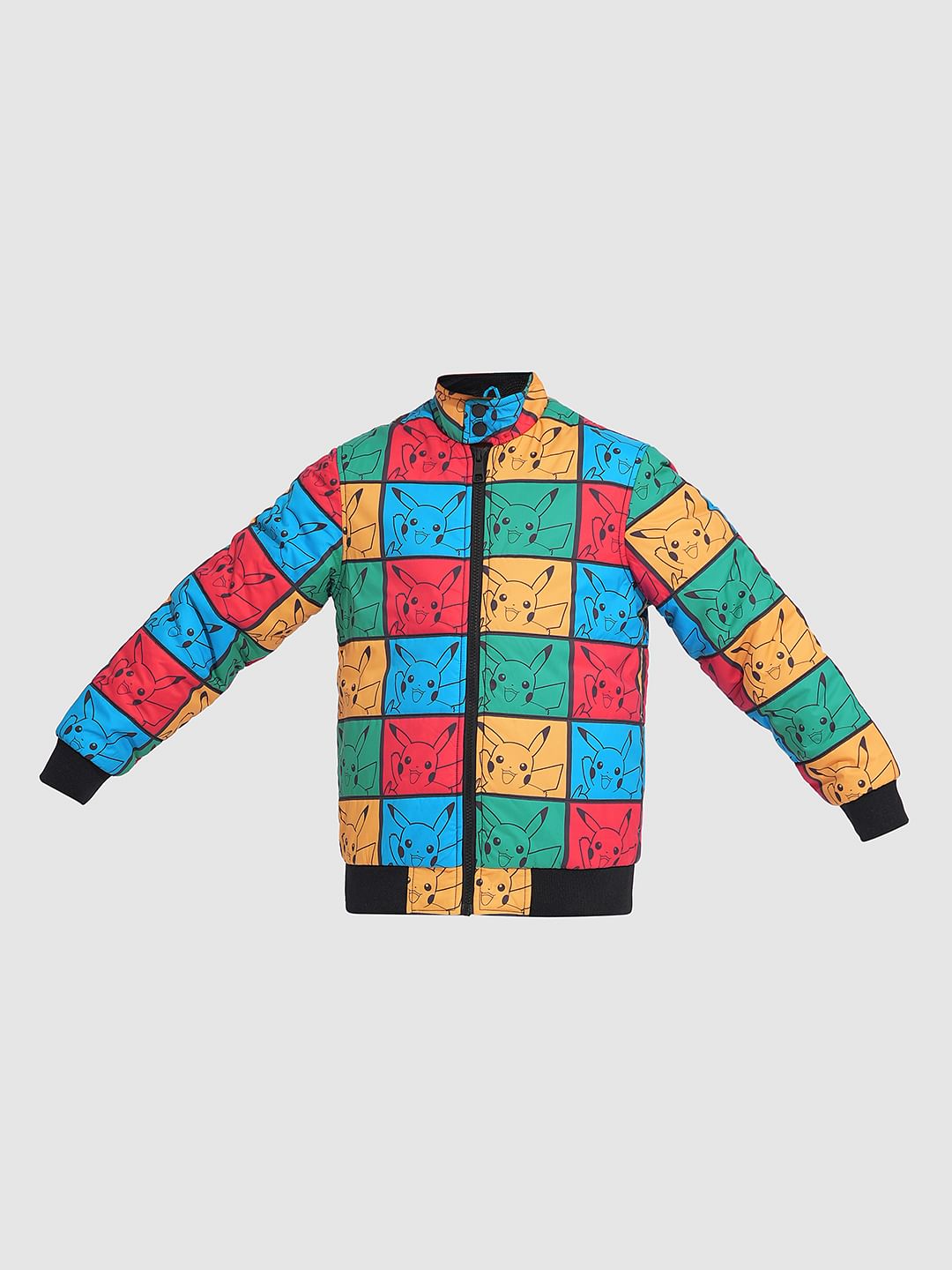 X Pokemon Multi-Colour Pikachu Bomber Jacket