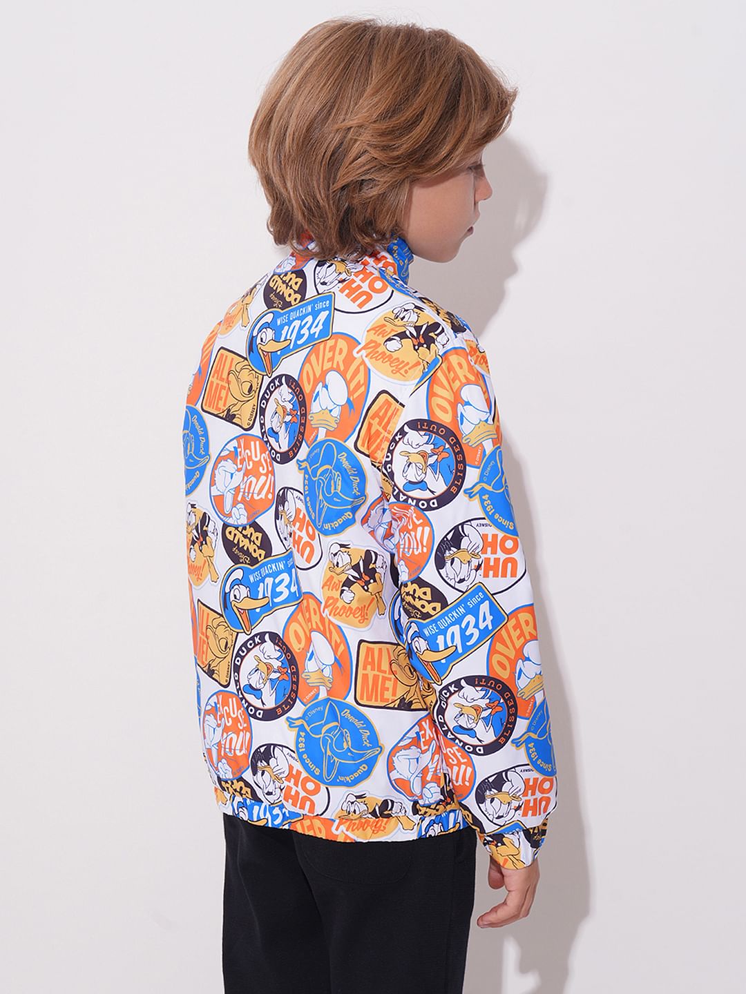 White Donald Duck Puffer Jacket