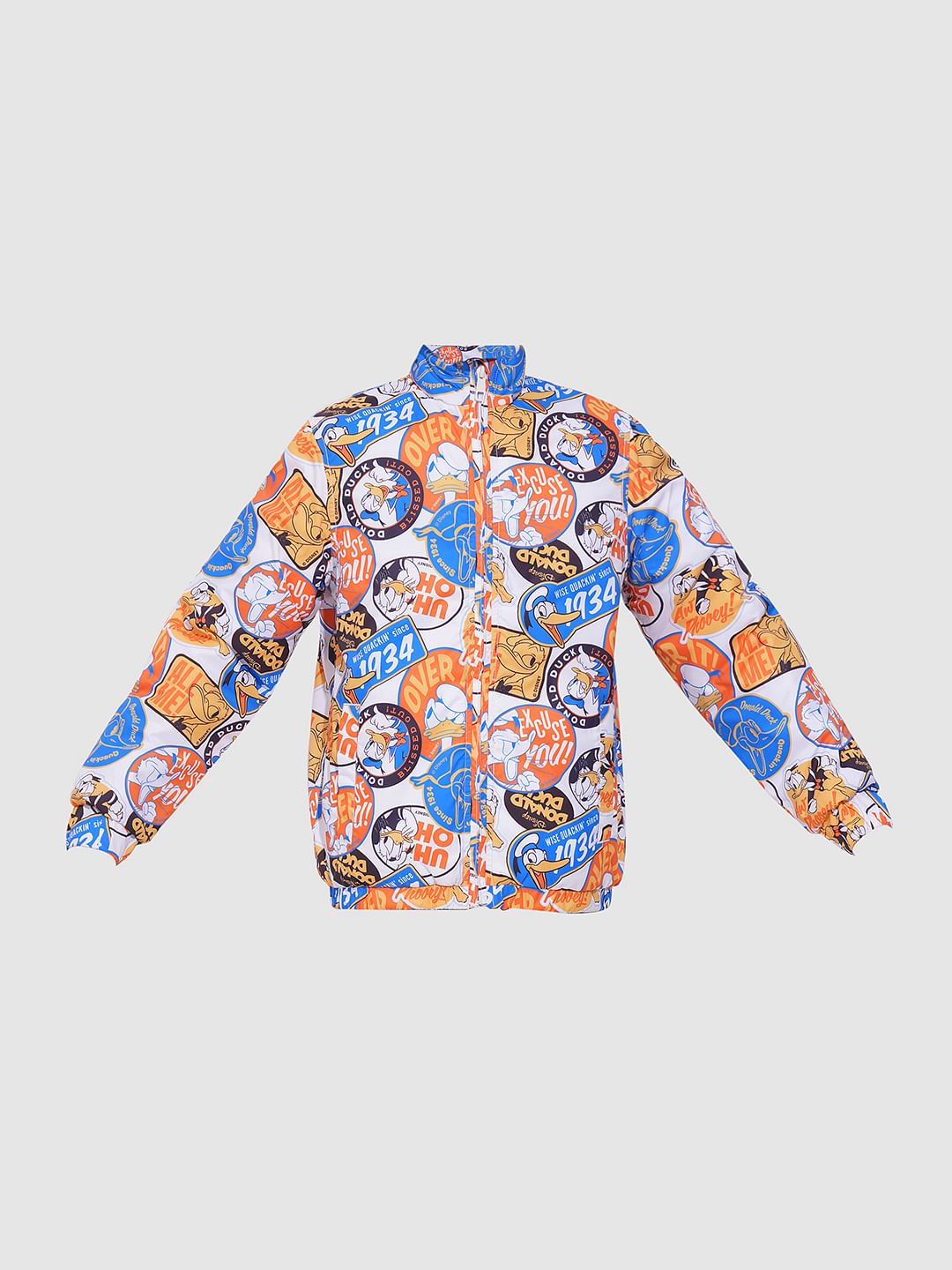 White Donald Duck Puffer Jacket