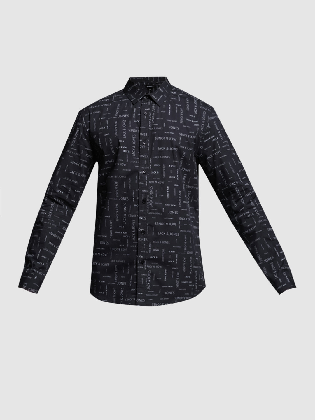 Black Logo Print Cotton Shirt