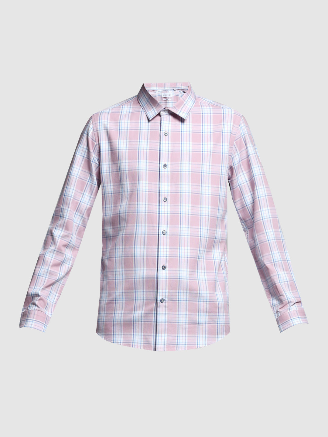 Pink Dobby Check Cotton Shirt