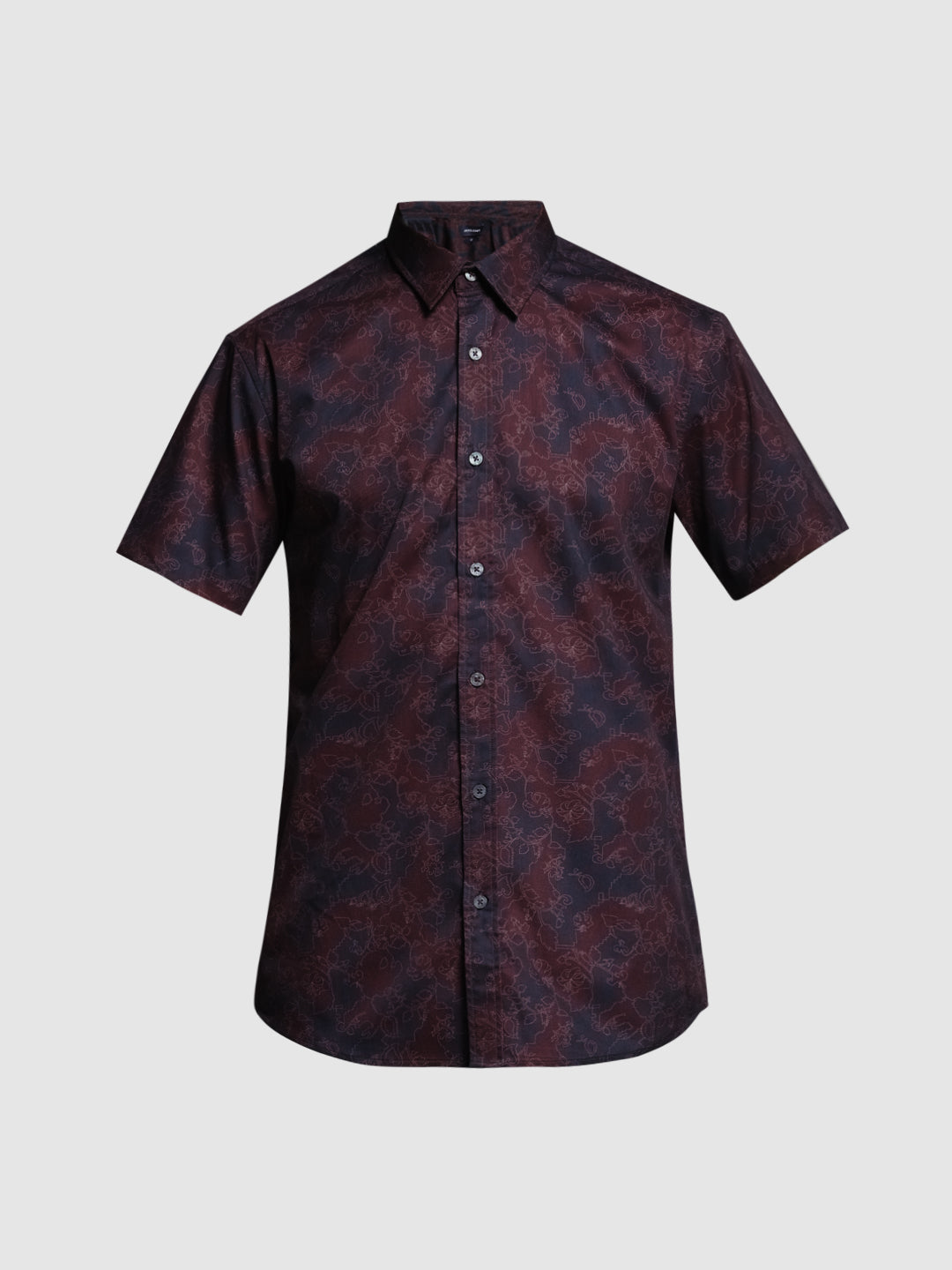 Printed Slim Fit Short Sleeves Shirt