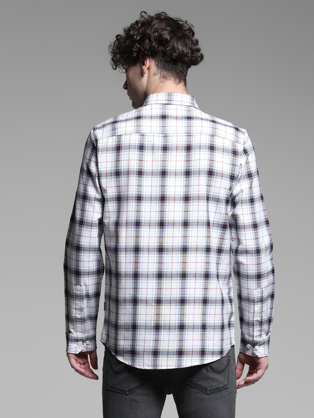 White Check Cotton Shirt