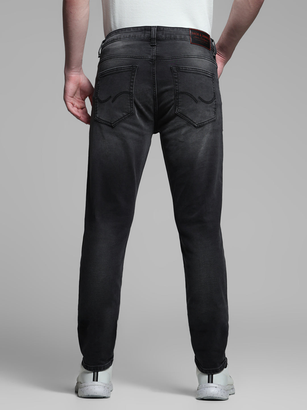 Black Washed Knitted Skinny Jeans